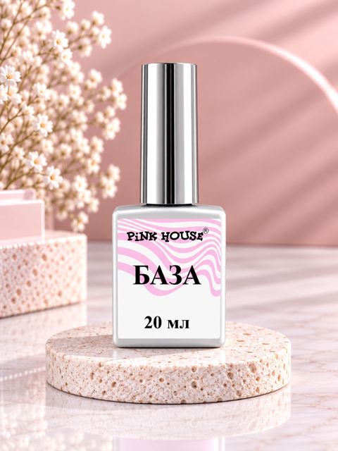 Gel lak Pink House, əsas (baza), universal, Rubber Base, 20 ml — Bakı