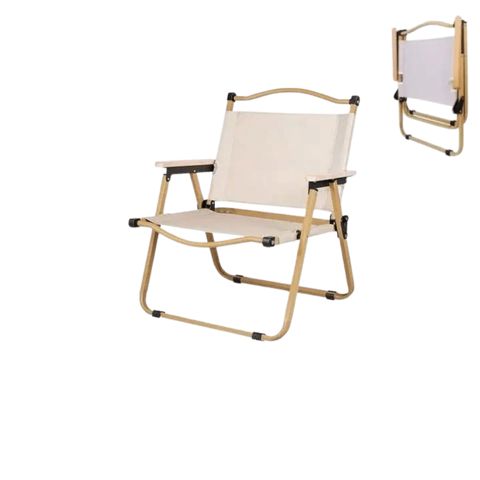 Kepinq üçün qatlanan stul N001, metal/parça, bej — Bakı