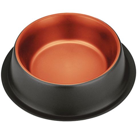 İtlər və pişiklər üçün yem qabı Triol Loft, metal/rezin, qara/narıncı, 250 ml — Bakı