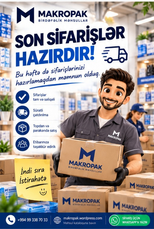 Qablaşdırma materialları topdan və pərakəndə satış