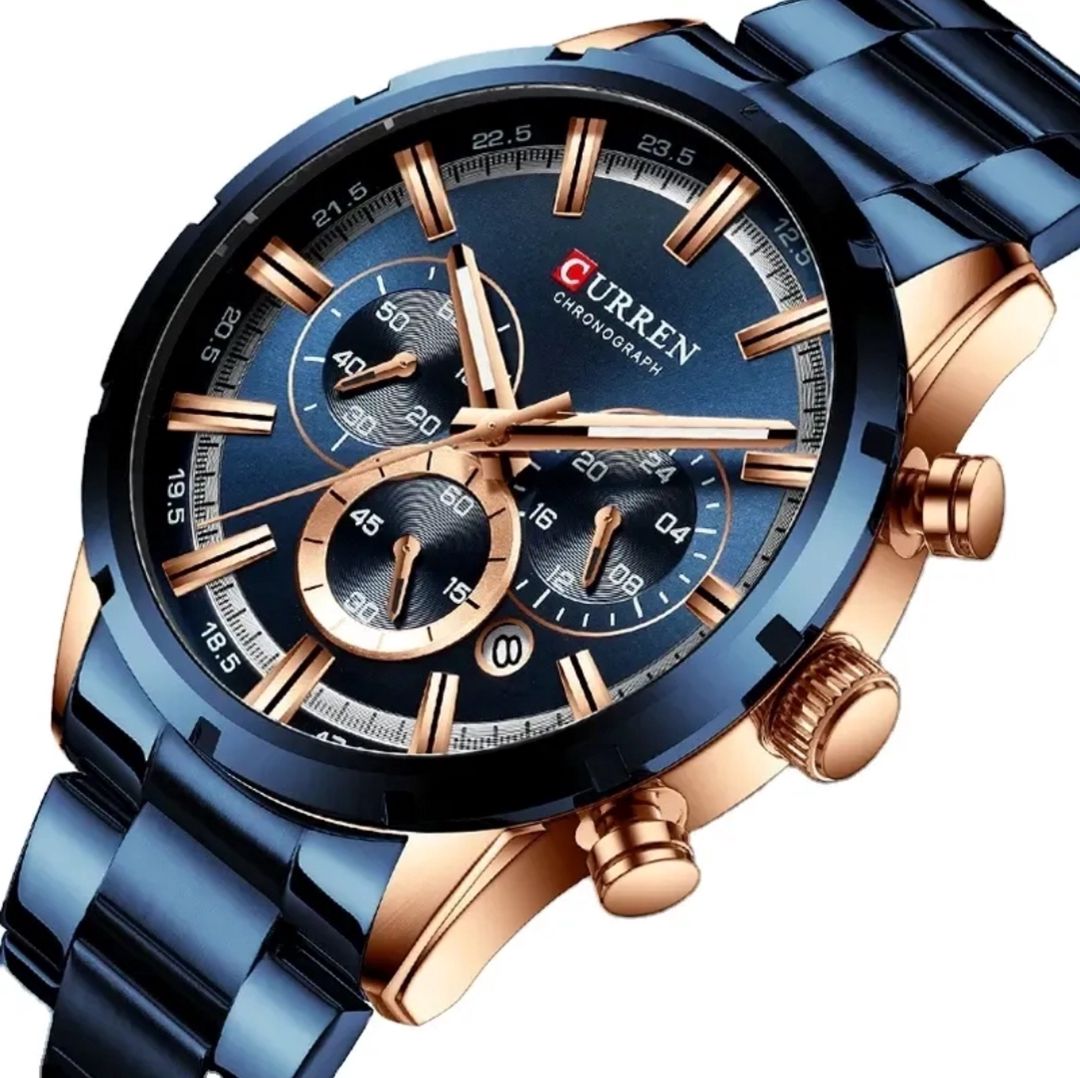 Qol saatı Curren 2669 Blue/Gold — Mallar, Bakı (3)