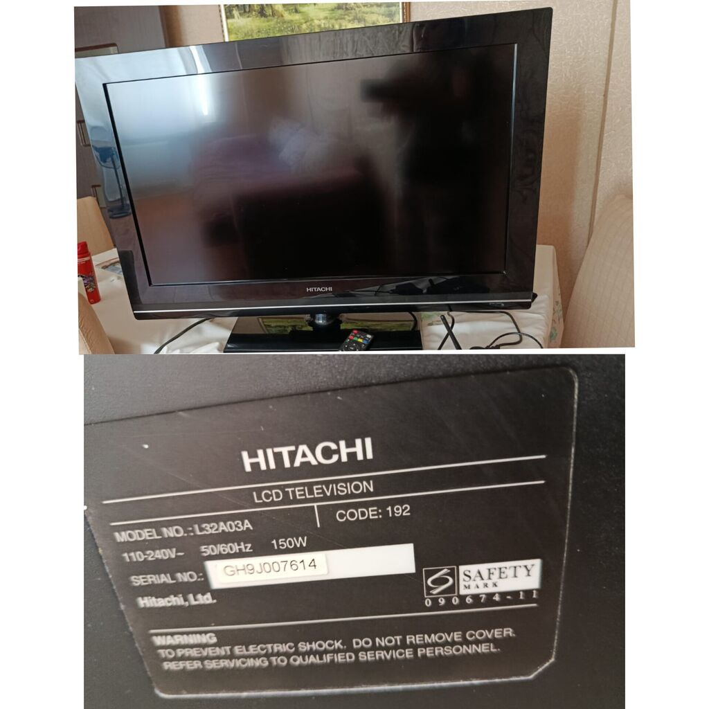 İşlənmiş Televizor Hitachi 32" Ünvandan götürmə, Pulsuz çatdırılma, Ödənişli çatdırılma — Televizorlar, Bakı