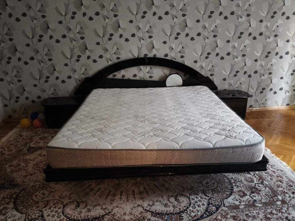 İkinəfərlik çarpayı, Dolab, 2 tumba, İşlənmiş — Yataq otağı mobilya dəstləri, Bakı (2)