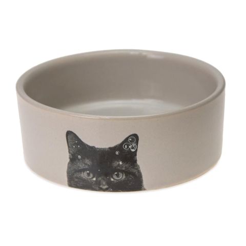 Kasa Karlie Cat Dish pişiklər üçün, keramika, boz, 11.5х11.5х4 sm — Bakı