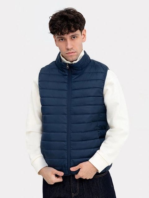 Kişilər üçün qalın jilet 9870, göy, poliester, ölçü XL — Bakı