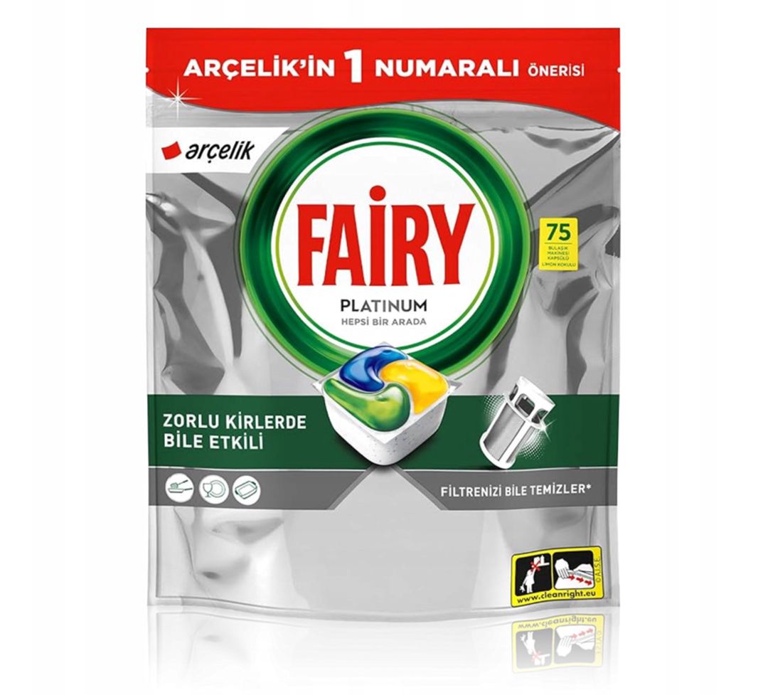 Qabyuyan maşın üçün həblər Fairy Platinum Lemon All in One 75 əd — Mallar, Bakı