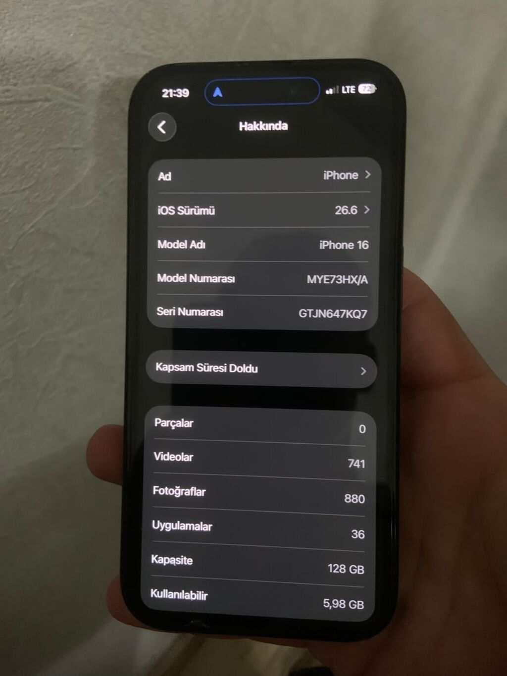 IPhone 16, 128 GB, Qara, Qırıq — Apple iPhone, Bakı (2)
