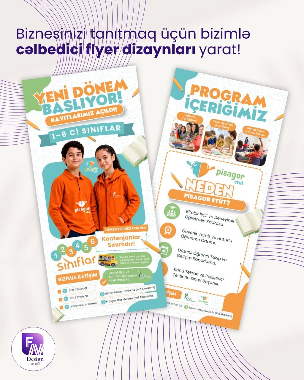 Flayer/Broşur/Diklet Dizaynı Brendinizə uyğun Keyfiyyətli 2 üzlü — Reklama, IT, marketing, Masazır (3)