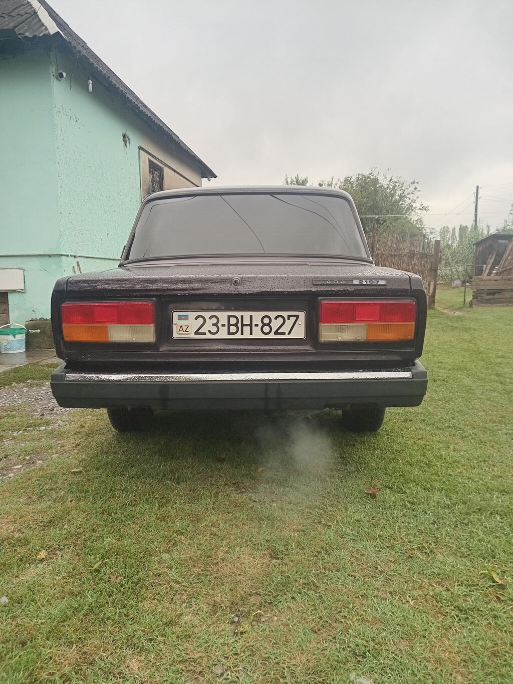 VAZ 2107, sedan, tünd qəhvəyi rəng. Klassik kvadrat dizaynlı kuzov — Avtomobillər, Bakı (3)