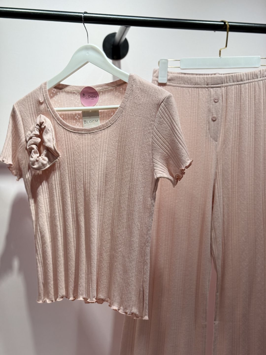 Qadınlar üçün şalvarlı pijama dəsti 2388961, çəhrayı, pambıq/elastan, ölçü S — Mallar, Bakı (2)