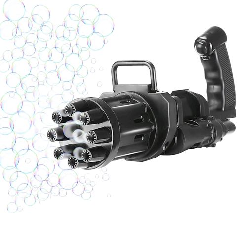 Sabun köpükləri buraxan Gatling Bubble Machine Bubble Gun, qara — Bakı