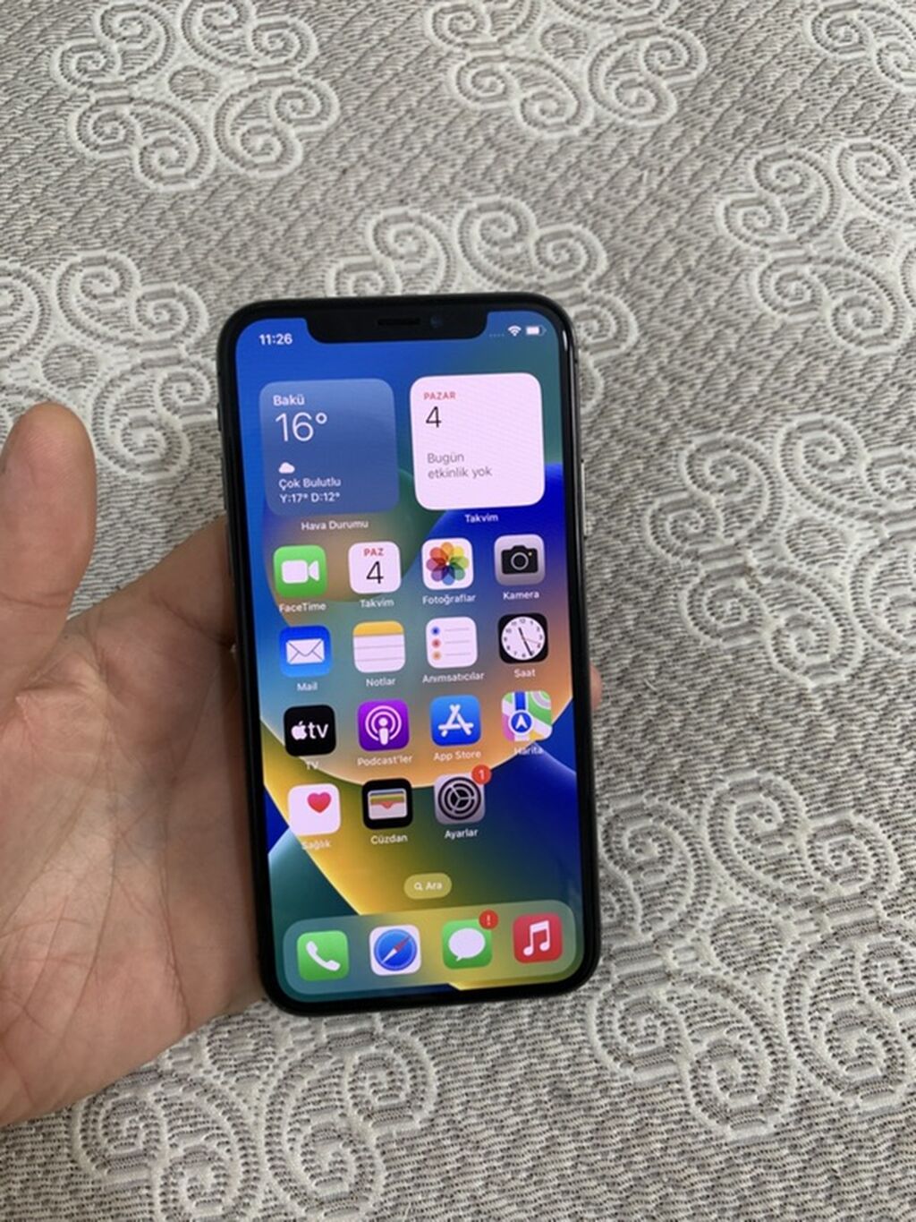 IPhone X, 64 GB, Space Gray, Simsiz şarj — Apple iPhone, Bakı