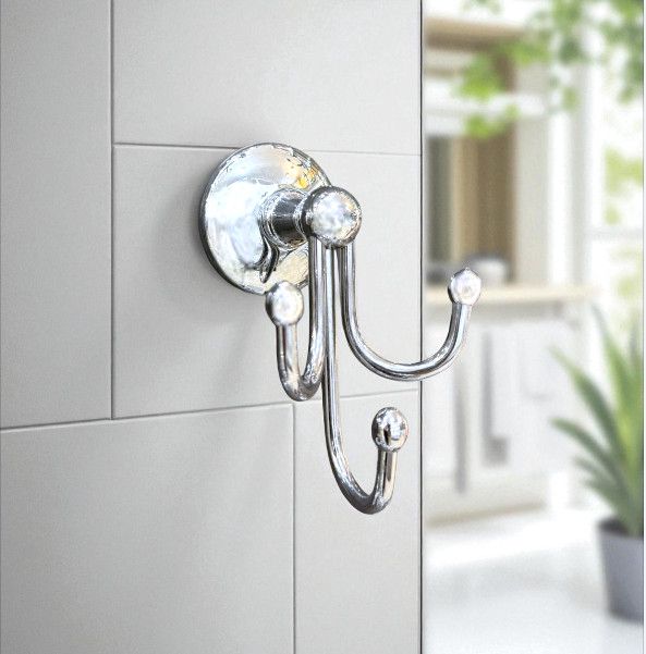 Hamam otağı üçün qarmaq Viya Banyo H-008, paslanmayan polad, gümüşü, 3 əd — Mallar, Bakı (2)
