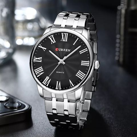 Kişi qol saatı Curren 8422 silver black — Bakı