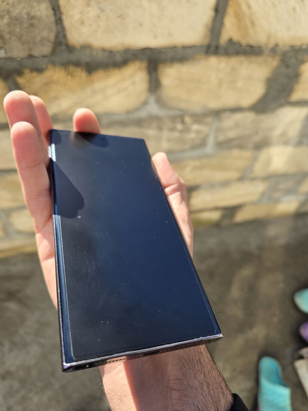 Premium telefon qabı – Galaxy S22 Ultra üçün (kamera kəsiyi və korpus — Digər, Xaçmaz (10)