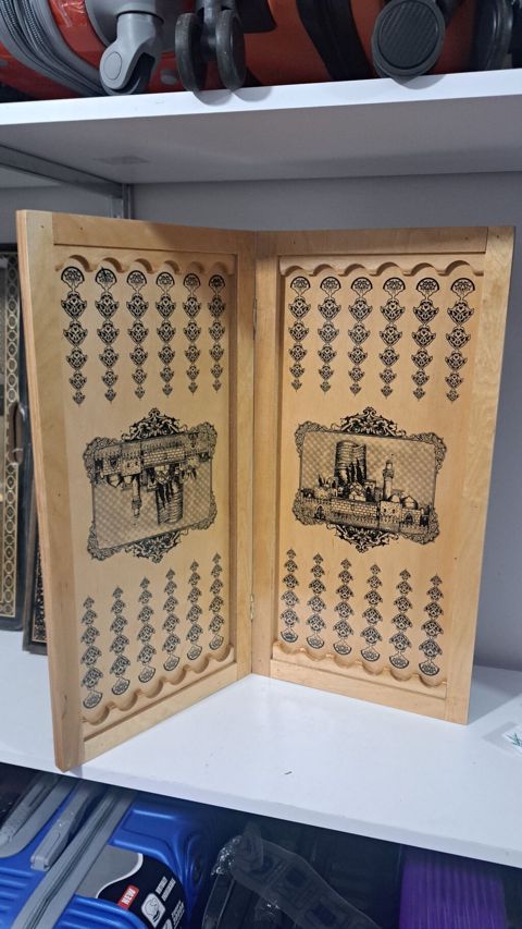 Ağacdan hazırlanmış bakqamon (nard) dəsti - Material: təbii ağac — Bakı
