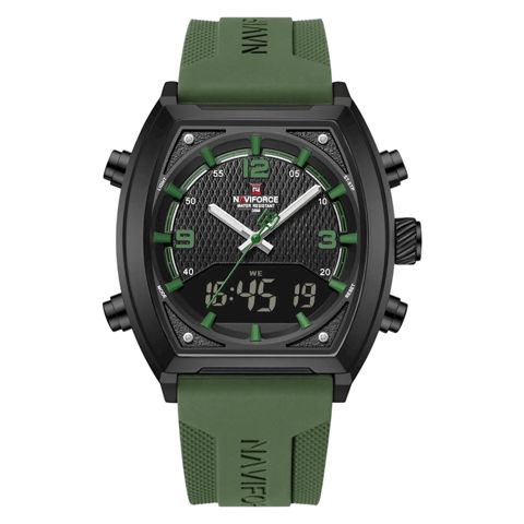 Kişi qol saatı Naviforce 9242 Black Green — Bakı