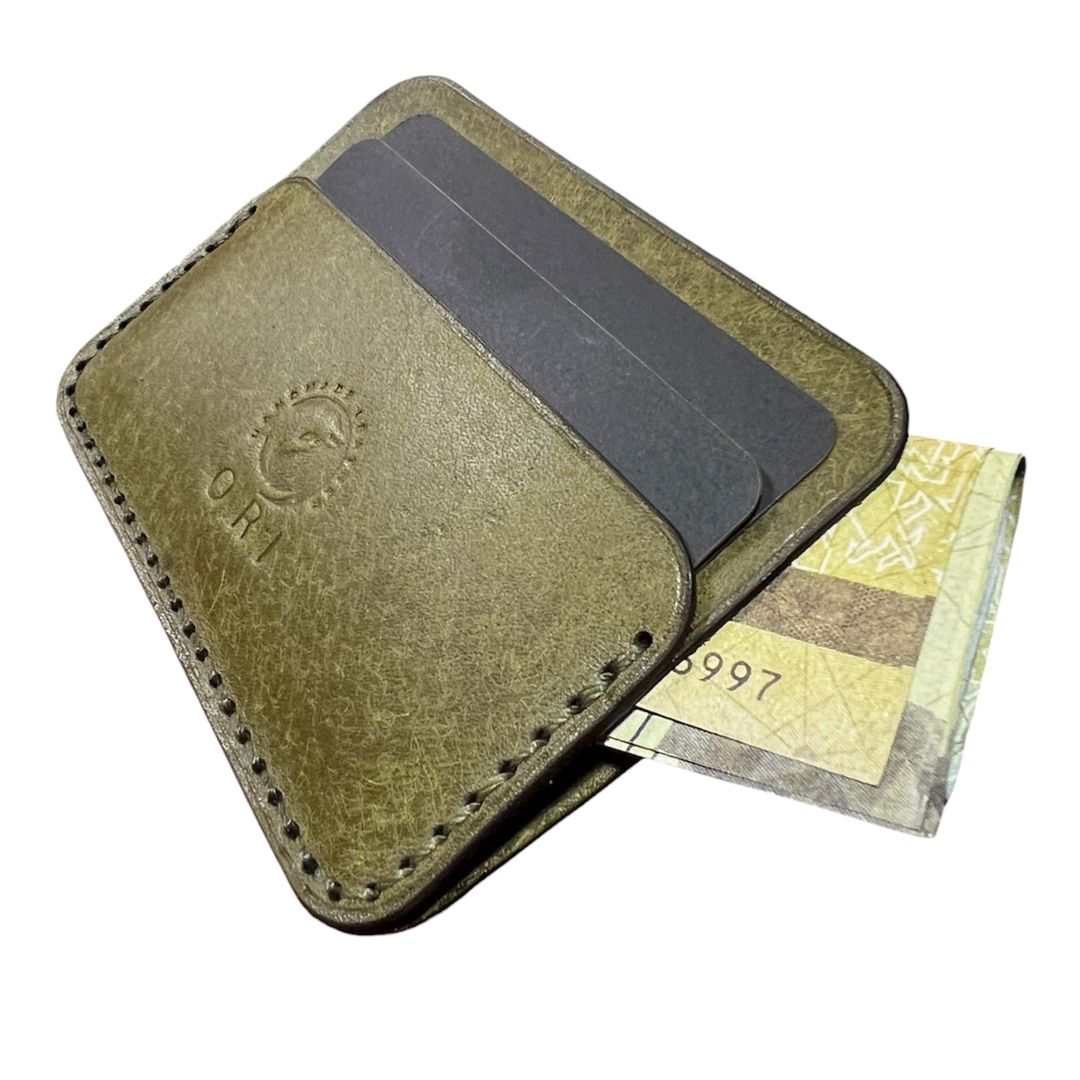 Vizit kart qabı, dana dərisi, xaki, 10 x 7.5 sm — Mallar, Bakı (2)