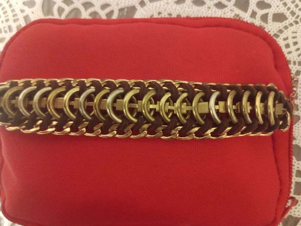 Qızılı tonlarda zəncirli qolbaq., Almaniya - Material: metal — Bileziklər, Bakı (3)