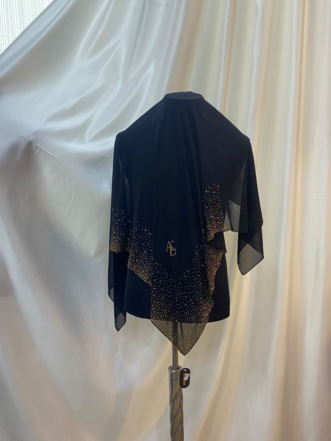 Örpək qadınlar üçün OA22, şifon, qara, 90x90 sm — Mallar, Bakı