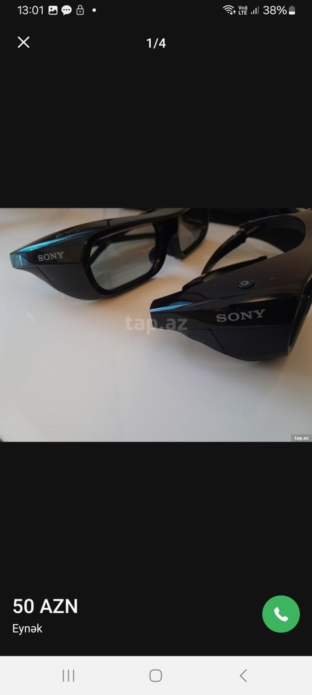 Məhsul: Sony 3D aktiv eynəklər (2 ədəd) - Brend: Sony - Növ: Aktiv 3D — Eynəklər və aksesuarları, Bakı (3)