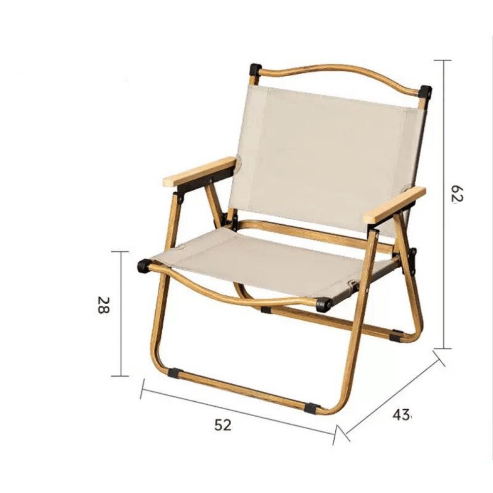 Kepinq üçün qatlanan stul N001, metal/parça, bej — Mallar, Bakı (2)