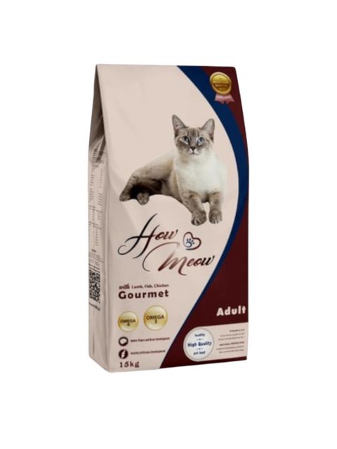 Quru yem How Meow with Chicken, yetkin pişiklər üçün, 15 kq — Bakı