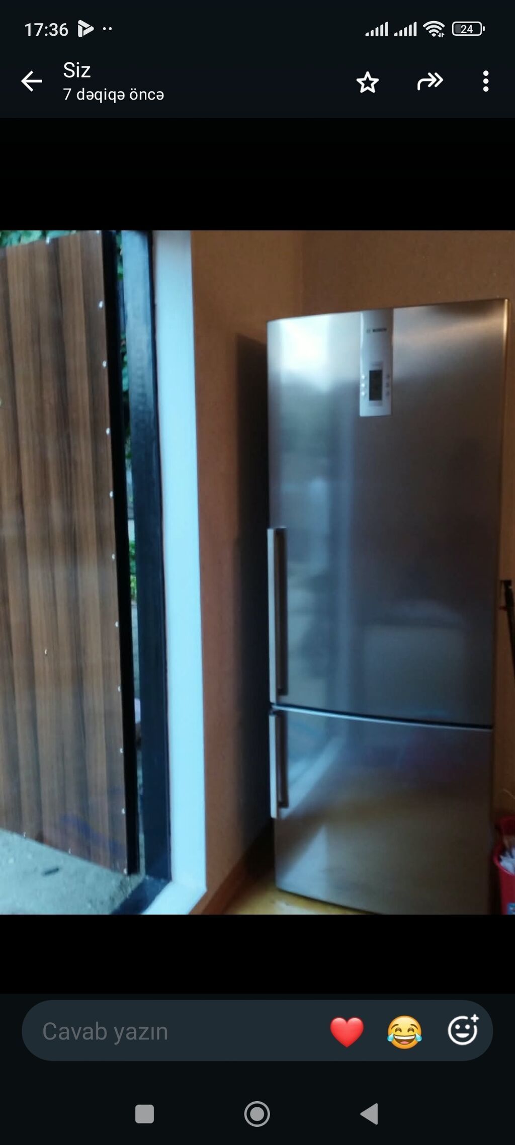 Yeni 2 qapılı Bosch Soyuducu Satılır, rəng - Gümüşü — Soyuducular, Bakı (2)