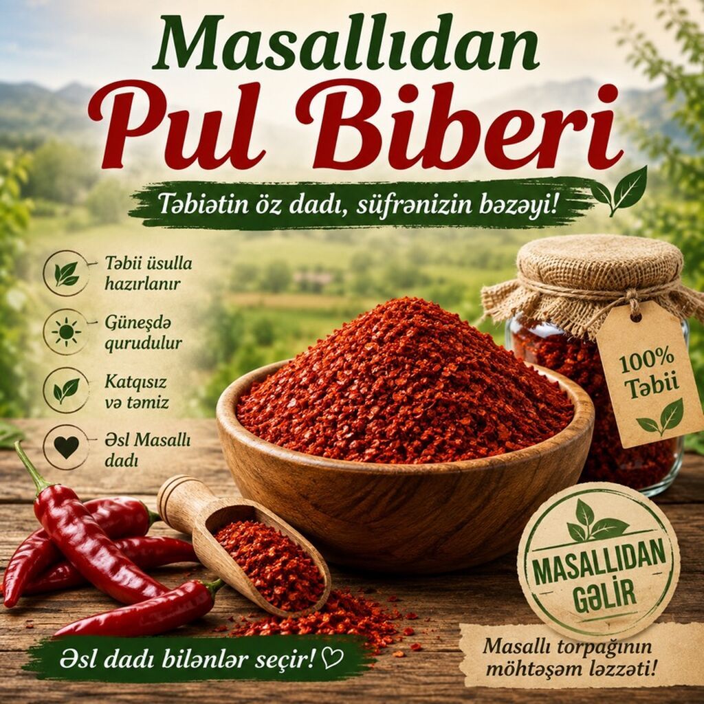 Masallıdan Pul Bibəri – təbiətin öz dadı, süfrənizin bəzəyi - 100% — Qida məhsulları, Digah