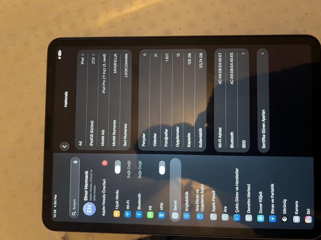 İşlənmiş Apple iPad Pro 11 (2018), 11", 128 GB, Ünvandan götürmə, Ödənişli çatdırılma, Rayonlara çatdırılma — Apple, İmişli (5)