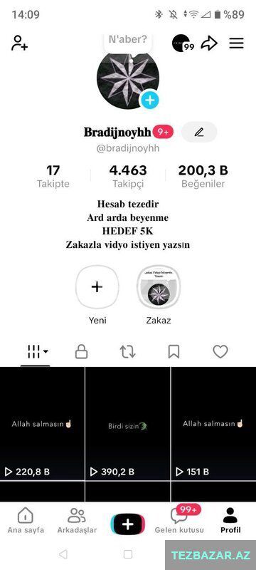 Tiktok səhifəsi — Sumqayıt