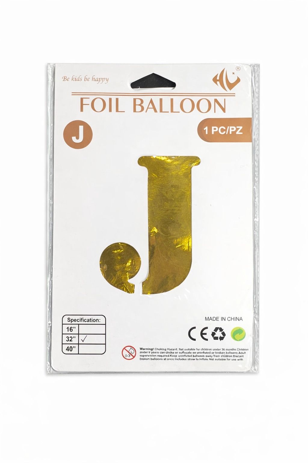 Folqa şar "J" hərfi, qızılı — Mallar, Bakı