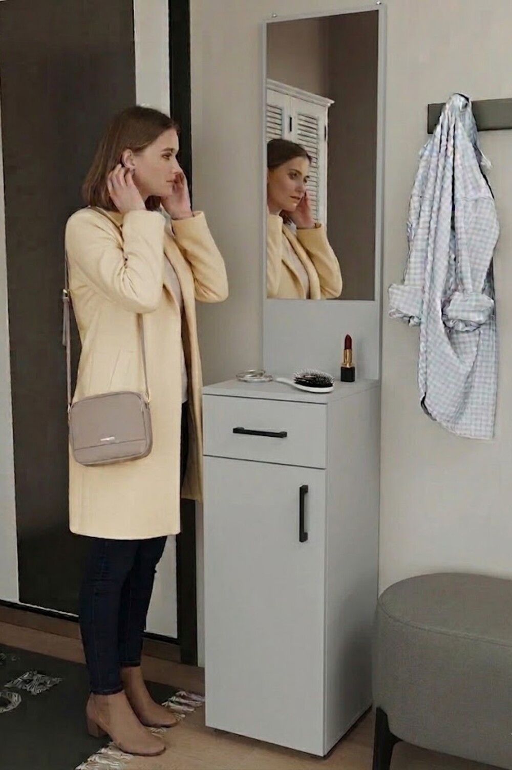 Tumba MB1, laminat, boz, 180х33х35 sm — Mallar, Bakı