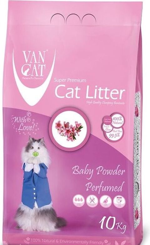 Topalaşan doldurucu pişiklər üçün Van Cat Super Premium Quality Baby Powder 10 kq — Bakı
