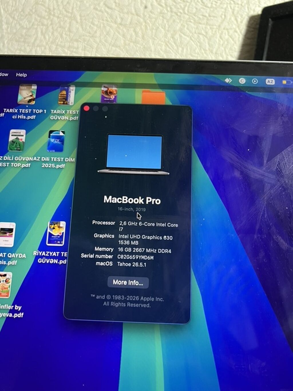 2019 digər ülanlara baxın 2017 ni 700 ə verillər)MacBook Pro 16" — Apple Macbook, Xırdalan (2)