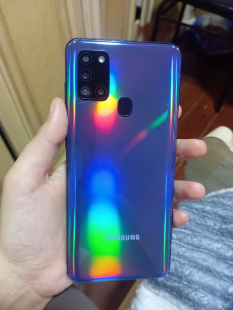 Samsung Galaxy A21S, rəng - Mavi, Barmaq izi — Pirəkəşkül
