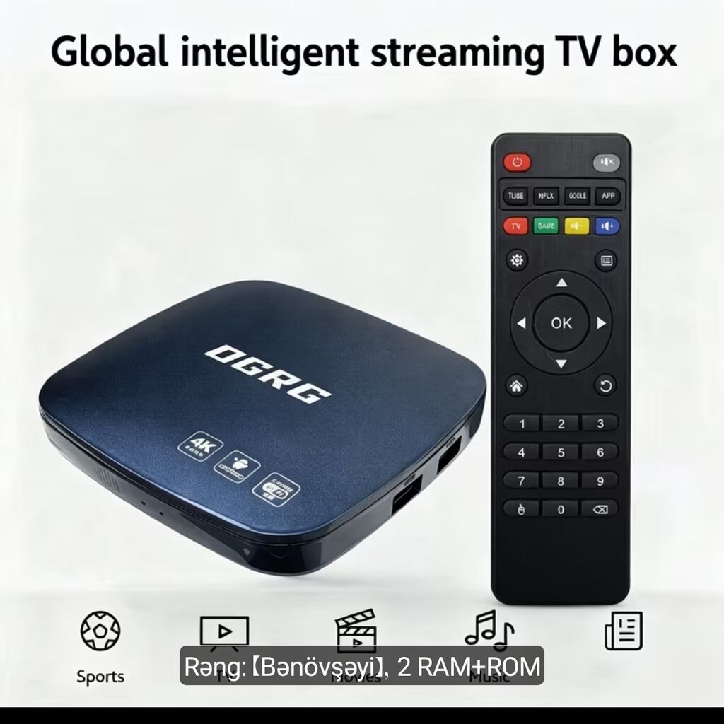 Ogrg Android TV Box – Android 14.0 - Ən son Android 14.0 sistemi — TV qabları və media pleyer, Digah (6)