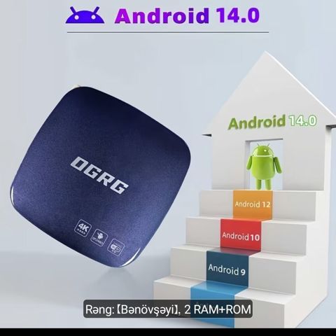 Ogrg Android TV Box – Android 14.0 - Ən son Android 14.0 sistemi — 50 ₼ · Digah · TV qabları və media pleyer Ogrg Android TV Box – Android 14.0 - Ən son Android 14.0 sistemi — Digah