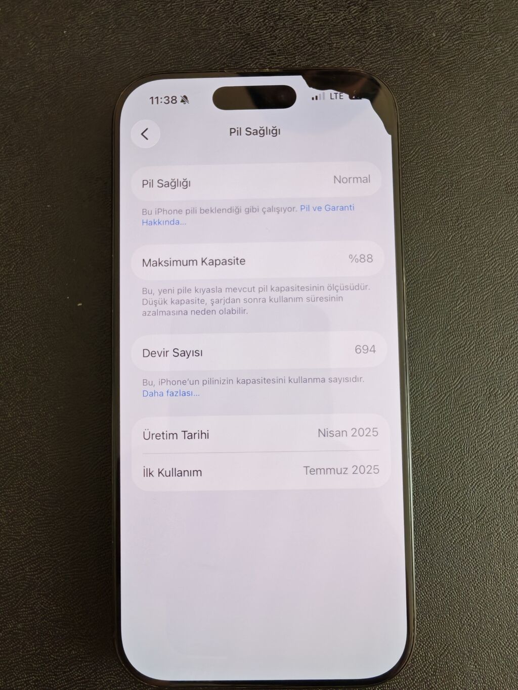 IPhone 16 Pro, 256 GB, Graphite, Face ID — Apple iPhone, Masazır (6)