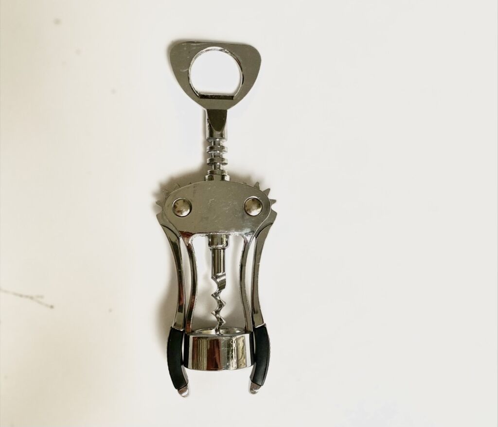 İki funksiyalı metal vint açan və şüşəaçan - Material: parlaq xrom — Mətbəx əşyaları, Bakı (2)
