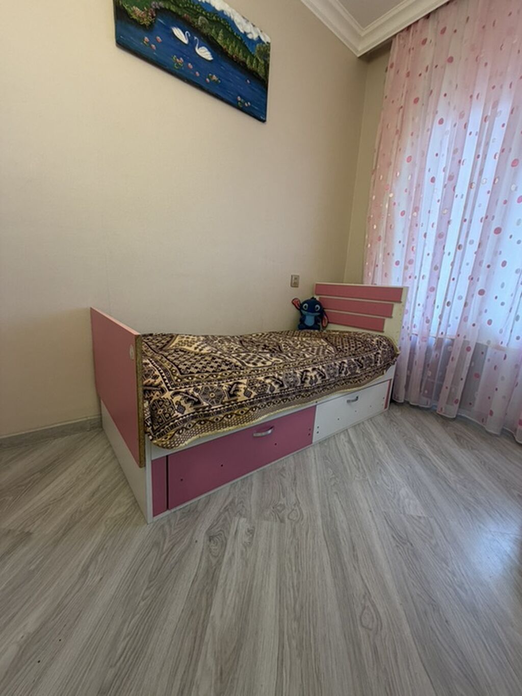 Uşaq otağı üçün mebel dəsti - Rəng: çəhrayı-ağ - Dəst tərkibi: 1) — Uşaq mebeli dəstləri, Bakı (2)
