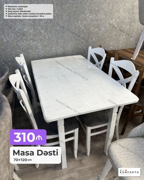 Masa Dəsti – 70×120 sm - Rəng: Seçim mümkündür - Mexanizm: Açılmayan — Bakı