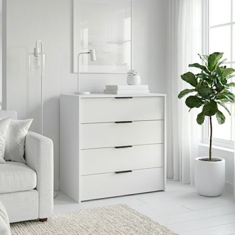 Komod MB, laminat, ağ, 80x80x40 sm — Bakı