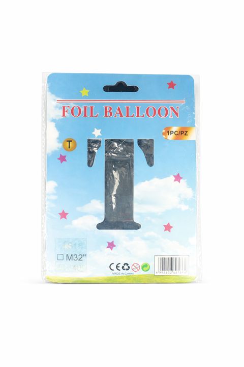 Helium və hava şarı, T hərfi, gümüşü, 32" — Bakı