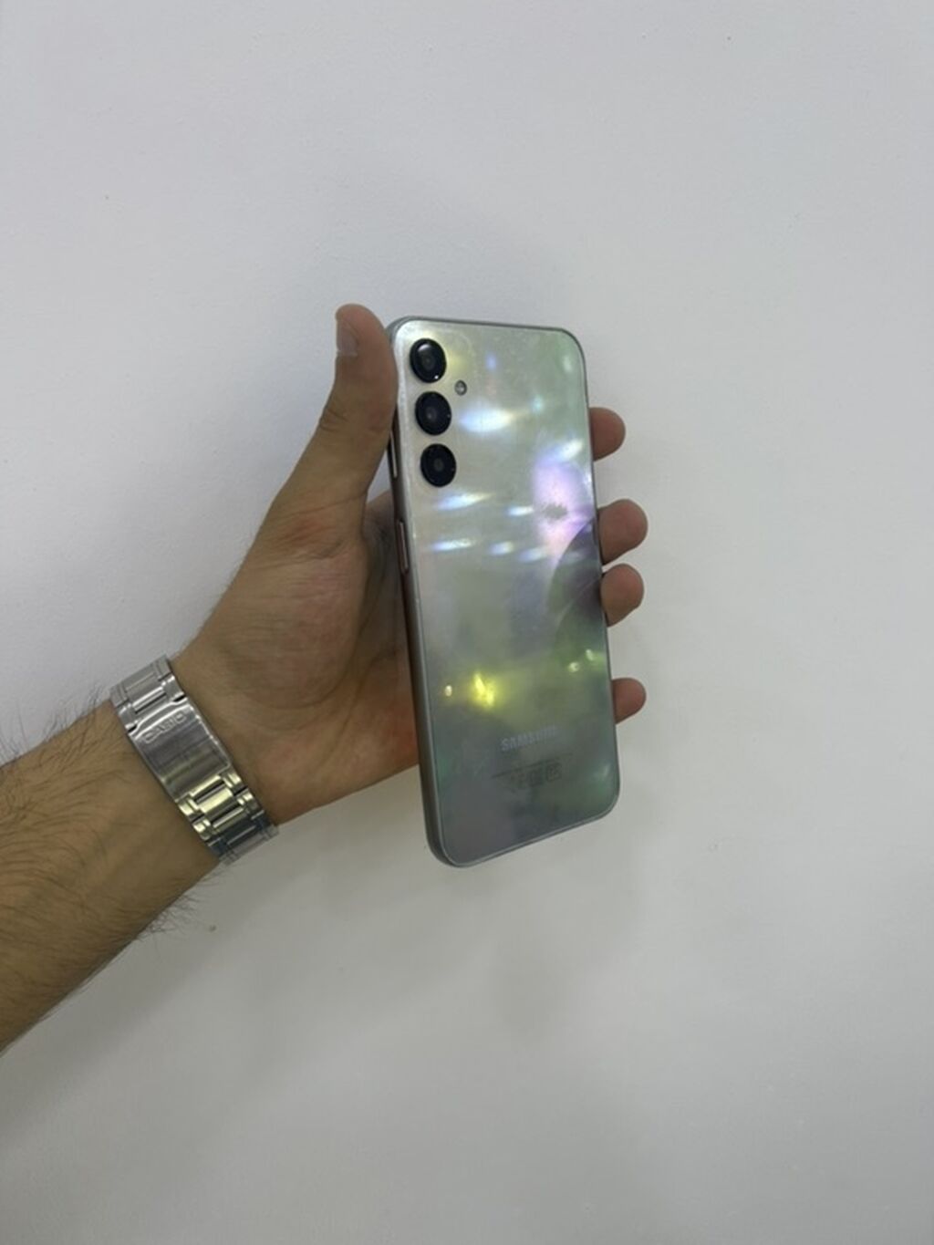 Samsung Galaxy A24 4G, 128 GB, rəng - Gümüşü, Face ID — Samsung, Gəncə (2)