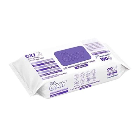 Səthlərin təmizlənməsi üçün nəm salfetlər Mr Oxy Lavanta 100 ml — Bakı