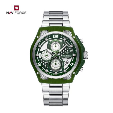 Kişi qol saatı Naviforce NF8051T Silver/Green/Green - KT-NF8051S.G — Bakı