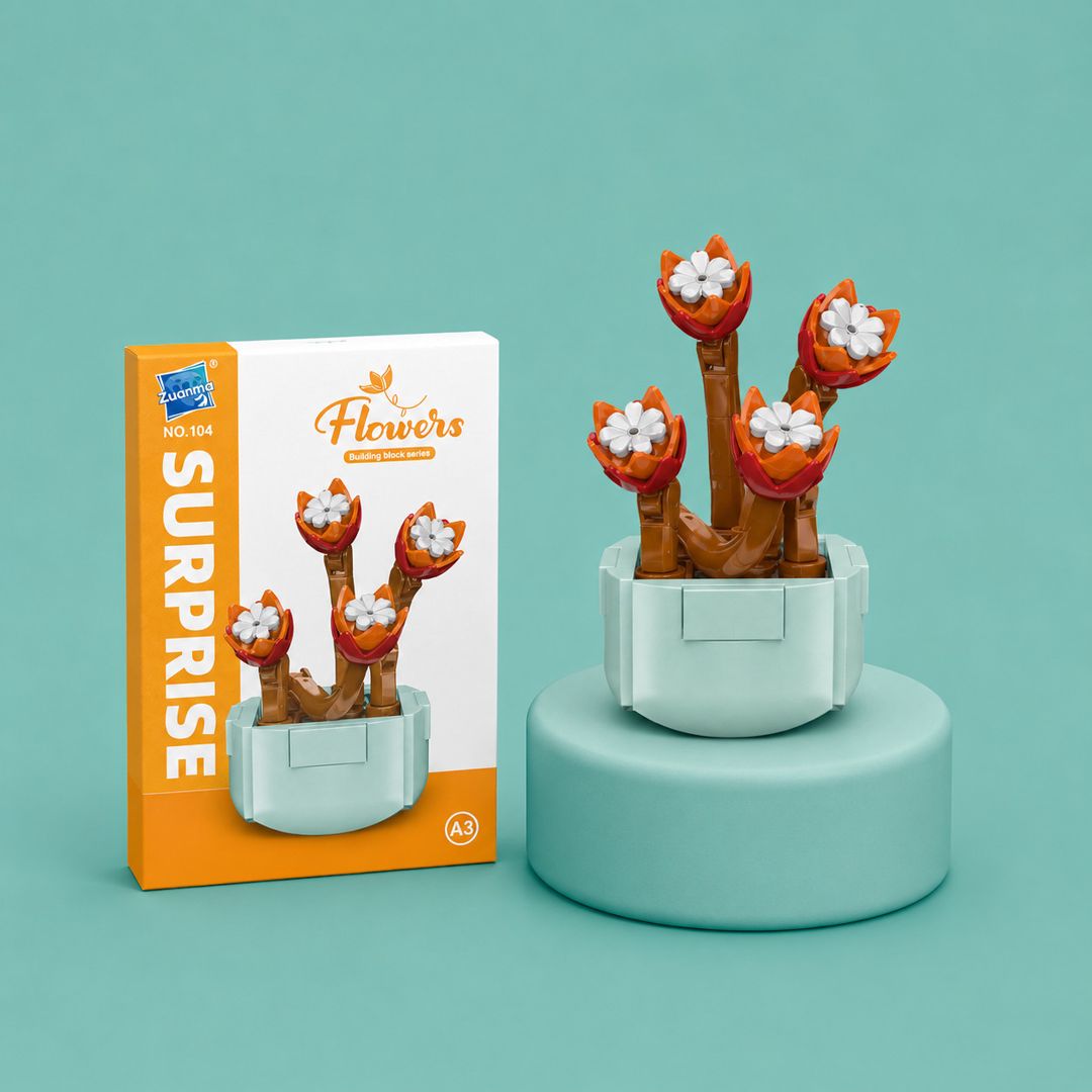 Blok konstruktoru Zuanma Flowers A3 104, 6 yaşdan — Mallar, Bakı (2)