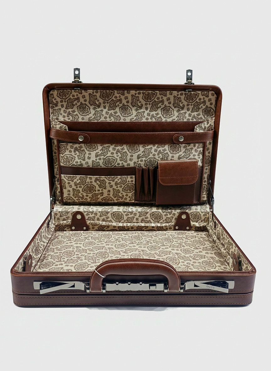 Diplomat 46x33x11 sm, eko dəri, qəhvəyi — Mallar, Bakı (2)