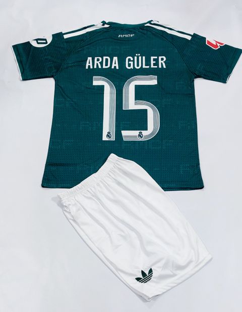 İdman kostyumu Arda Güler Real Madrid, elastan/poliester, yaşıl/ağ, ölçü 128 — Bakı